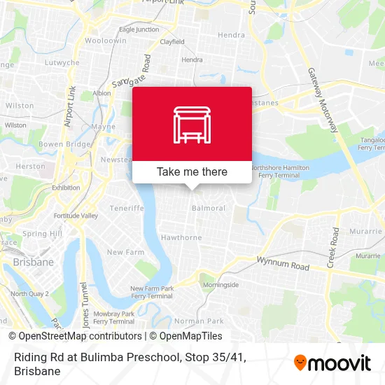 Mapa Riding Rd at Bulimba Preschool, Stop 35 / 41