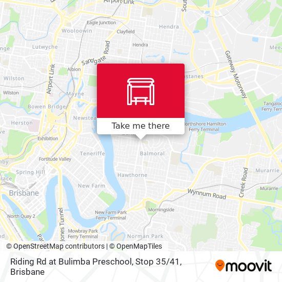 Riding Rd at Bulimba Preschool, Stop 35 / 41 map