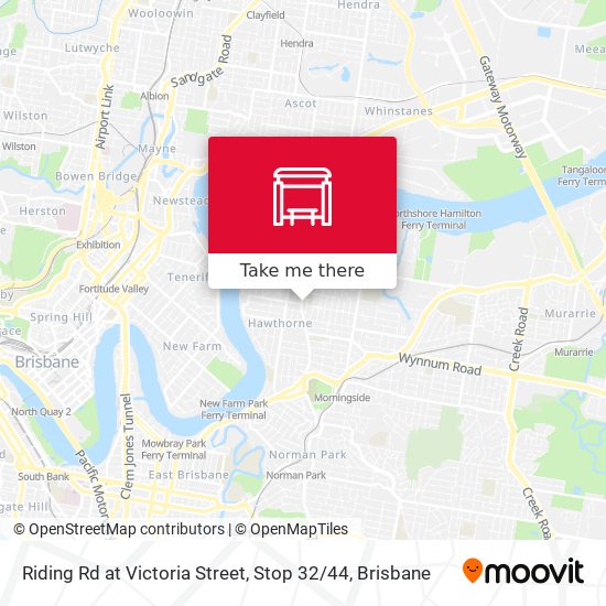 Riding Rd at Victoria Street, Stop 32 / 44 map