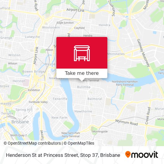 Henderson St at Princess Street, Stop 37 map