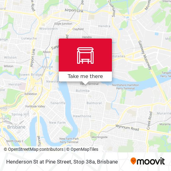 Henderson St at Pine Street, Stop 38a map