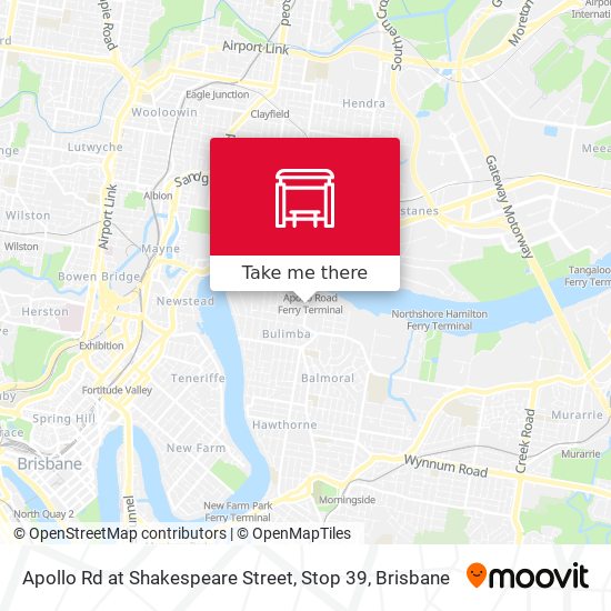 Apollo Rd at Shakespeare Street, Stop 39 map