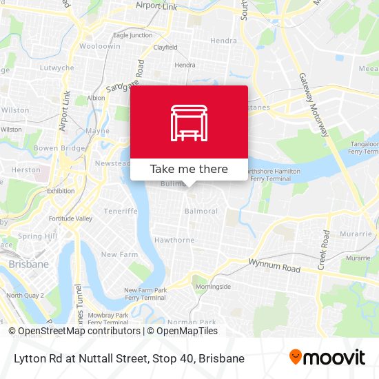 Lytton Rd at Nuttall Street, Stop 40 map