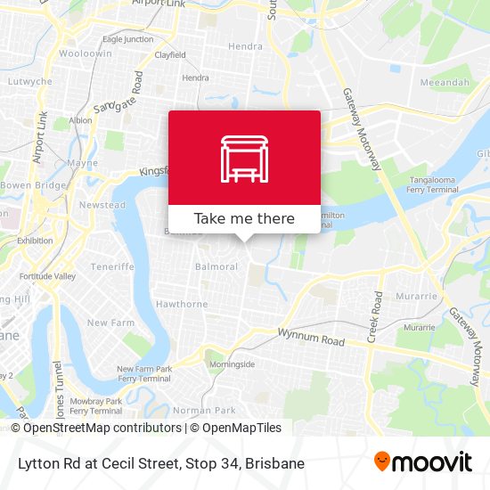 Lytton Rd at Cecil Street, Stop 34 map