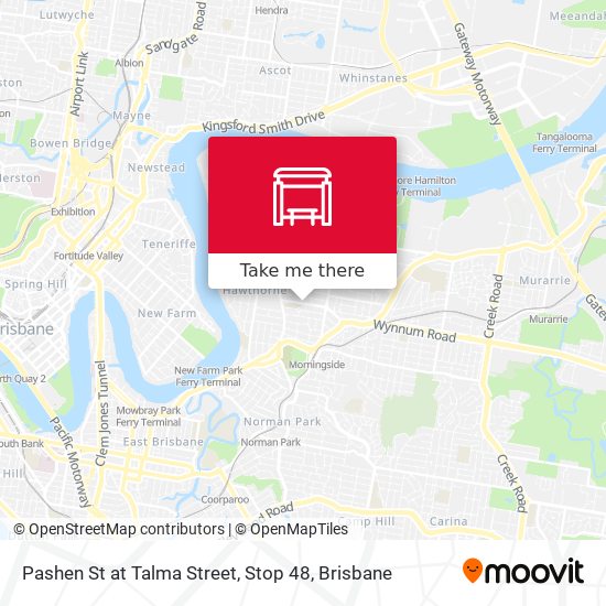 Pashen St at Talma Street, Stop 48 map