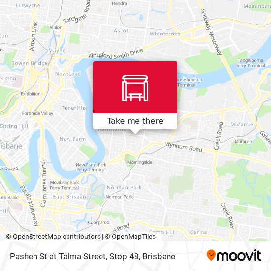 Pashen St at Talma Street, Stop 48 map