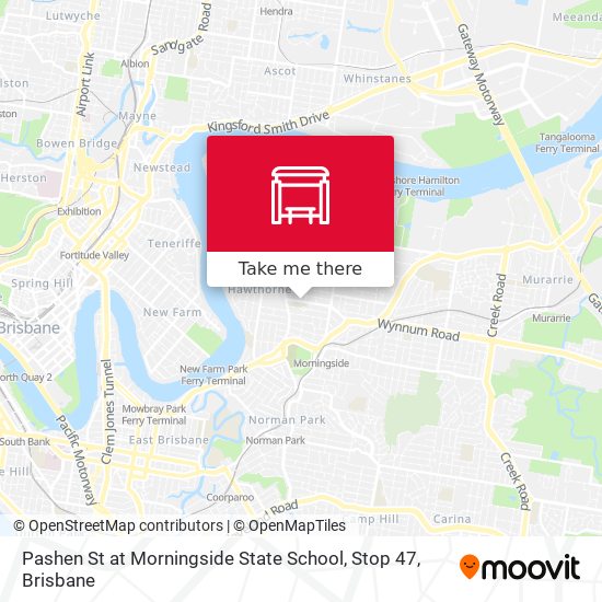 Pashen St at Morningside State School, Stop 47 map