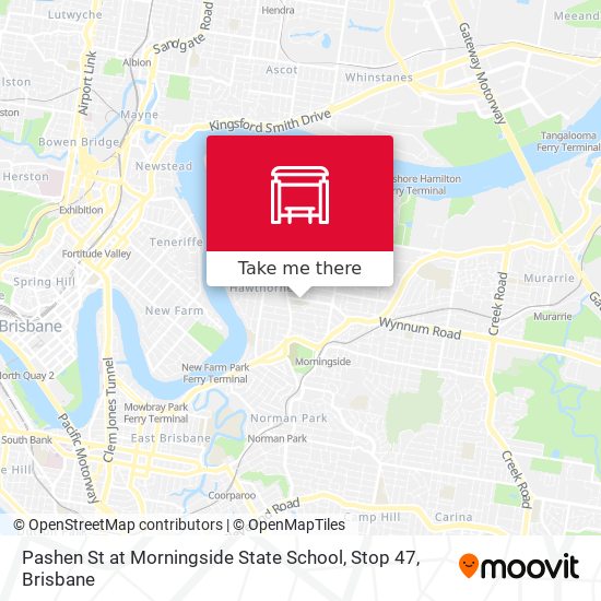 Pashen St at Morningside State School, Stop 47 map