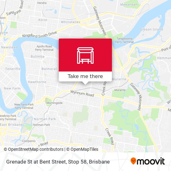 Grenade St at Bent Street, Stop 58 map