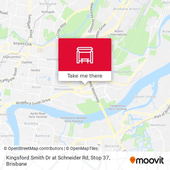 Kingsford Smith Dr at Schneider Rd, Stop 37 map