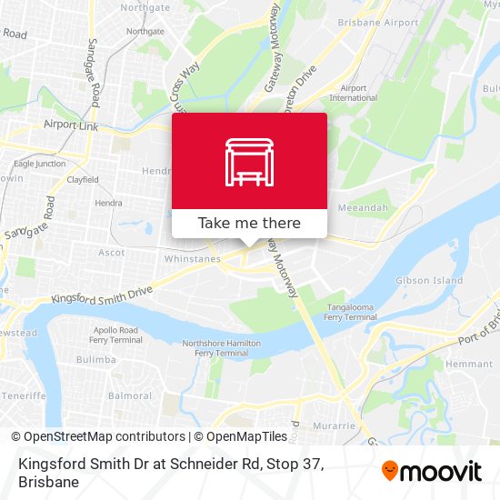 Kingsford Smith Dr at Schneider Rd, Stop 37 map