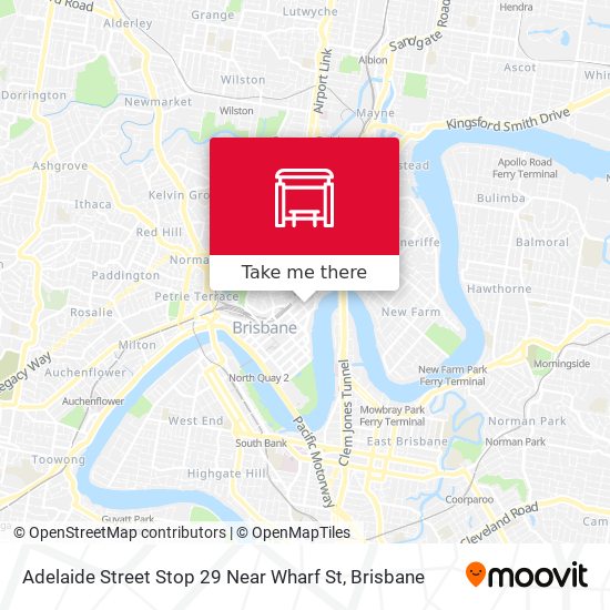 Adelaide Street Stop 29 Near Wharf St map