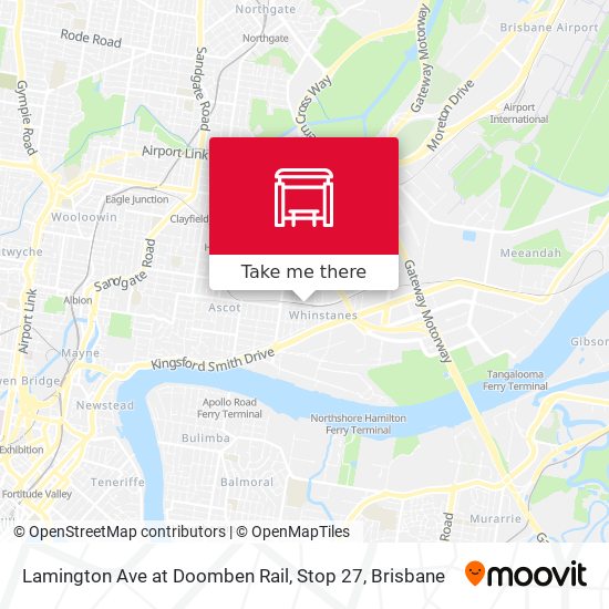 Lamington Ave at Doomben Rail, Stop 27 map