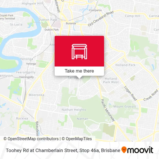 Mapa Toohey Rd at Chamberlain Street, Stop 46a