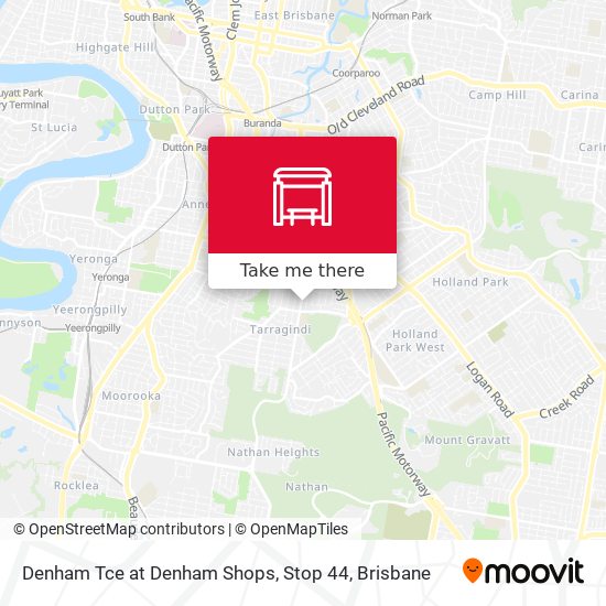 Denham Tce at Denham Shops, Stop 44 map