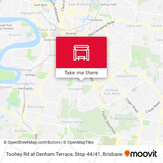 Toohey Rd at Denham Terrace, Stop 44 / 41 map
