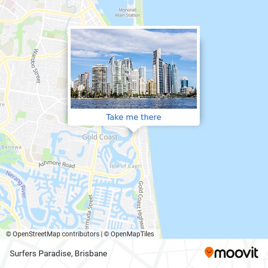 Mapa Surfers Paradise