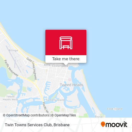 Twin Towns Services Club map