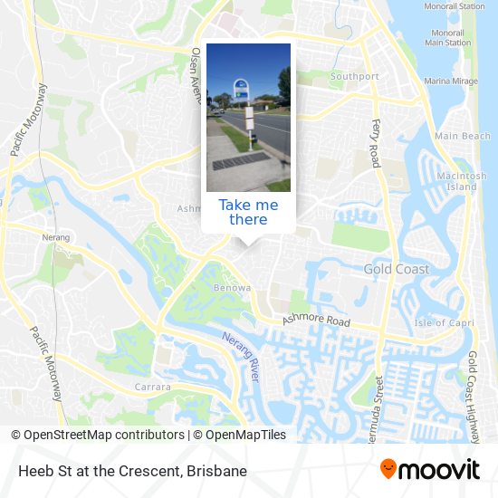 Heeb St at the Crescent map