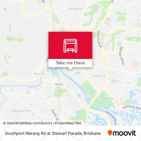 Southport Nerang Rd at Stewart Parade map