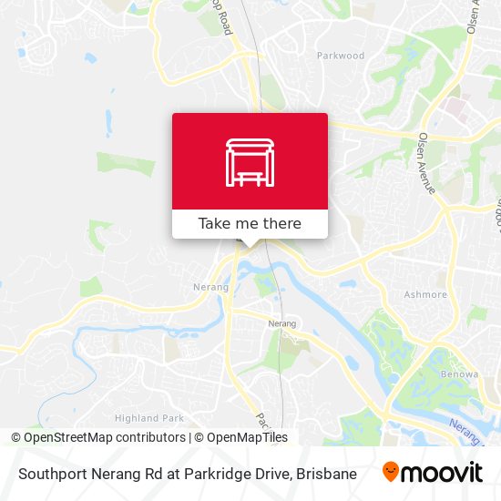 Southport Nerang Rd at Parkridge Drive map
