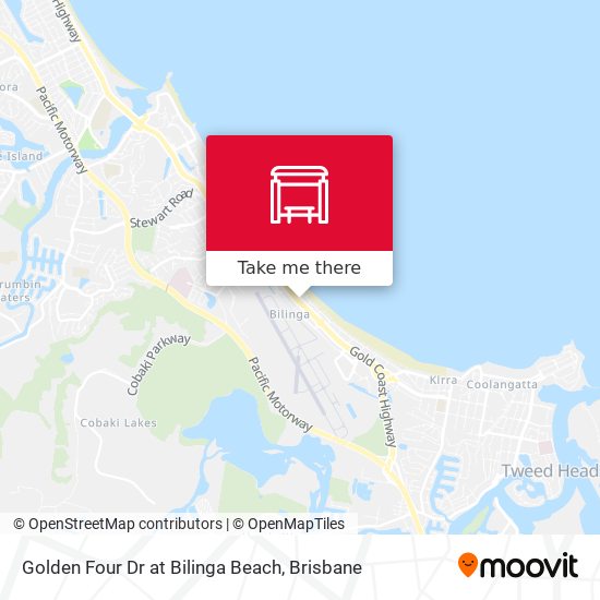 Golden Four Dr at Bilinga Beach map