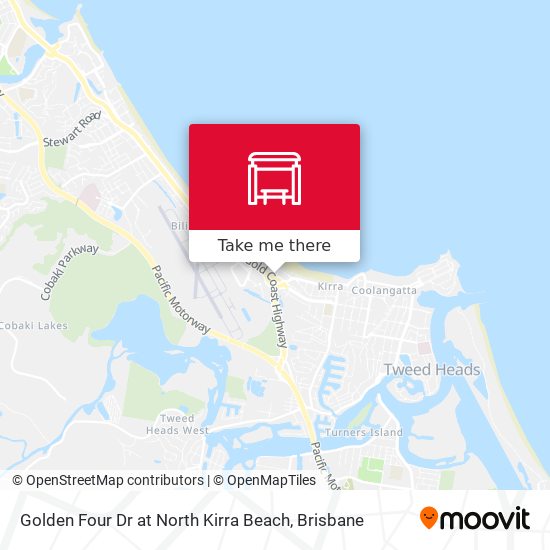 Golden Four Dr at North Kirra Beach map