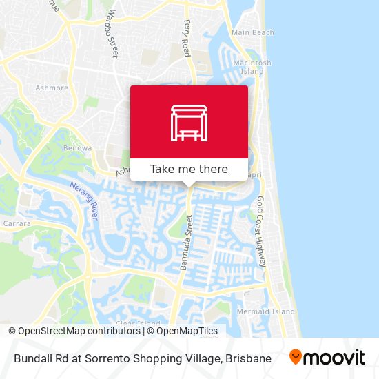Bundall Rd at Sorrento Shopping Village map