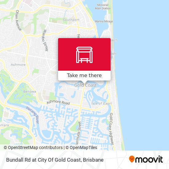 Bundall Rd at City Of Gold Coast map