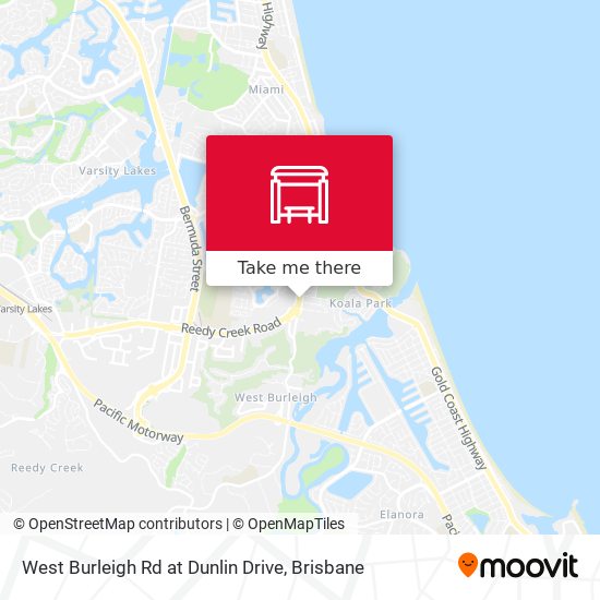 West Burleigh Rd at Dunlin Drive map