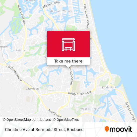 Mapa Christine Ave at Bermuda Street