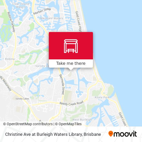 Christine Ave at Burleigh Waters Library map