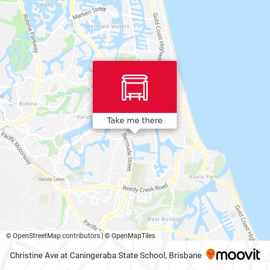 Mapa Christine Ave at Caningeraba State School