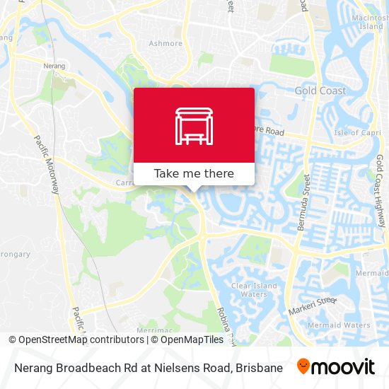 Nerang Broadbeach Rd at Nielsens Road map