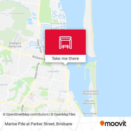 Mapa Marine Pde at Parker Street