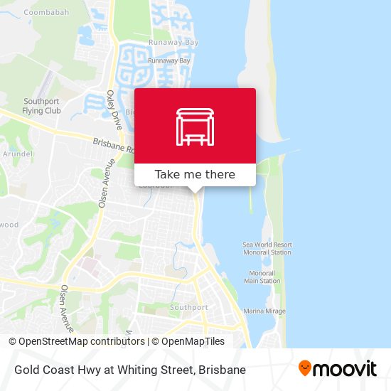 Gold Coast Hwy at Whiting Street map