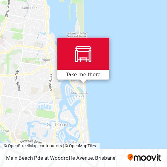 Mapa Main Beach Pde at Woodroffe Avenue