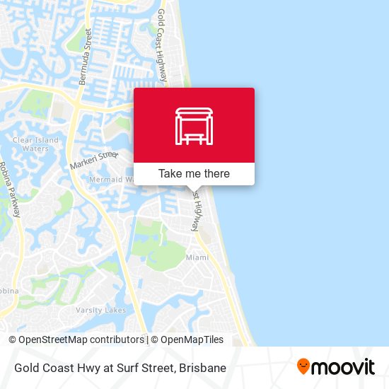 Gold Coast Hwy at Surf Street map