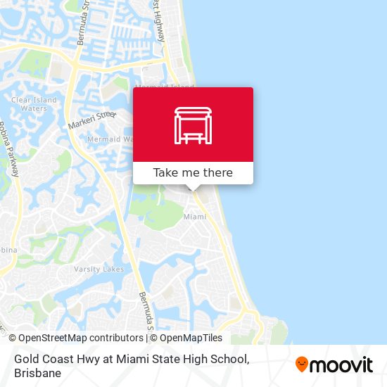 Gold Coast Hwy at Miami State High School map