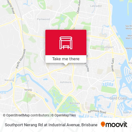 Southport Nerang Rd at Industrial Avenue map