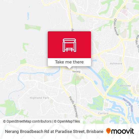 Nerang Broadbeach Rd at Paradise Street map