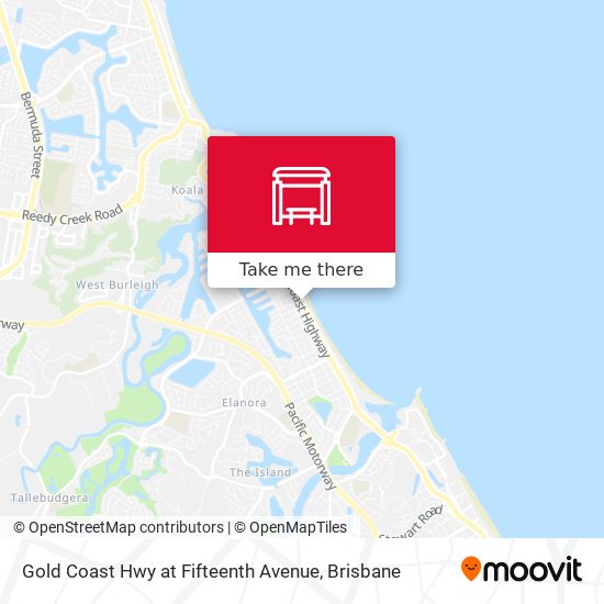 Gold Coast Hwy at Fifteenth Avenue map