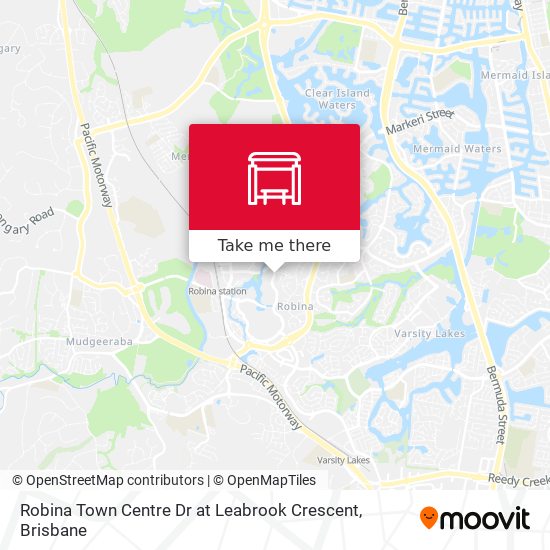 Robina Town Centre Dr at Leabrook Crescent map