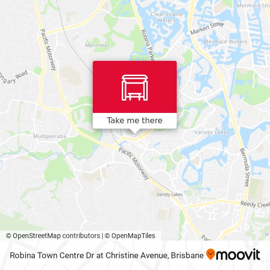 Robina Town Centre Dr at Christine Avenue map