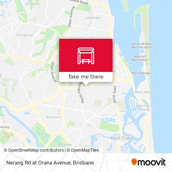 Nerang Rd at Orana Avenue map