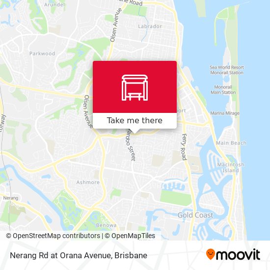 Mapa Nerang Rd at Orana Avenue