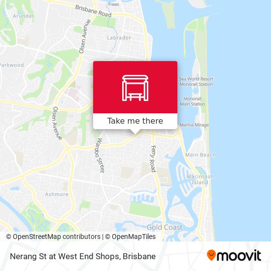 Nerang St at West End Shops map