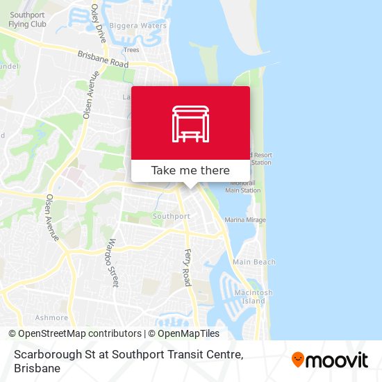 Mapa Scarborough St at Southport Transit Centre