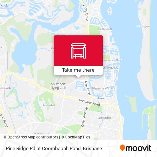 Mapa Pine Ridge Rd at Coombabah Road