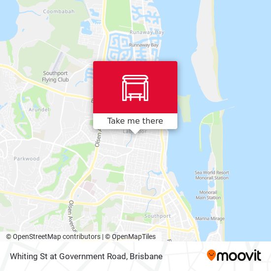 Whiting St at Government Road map